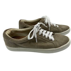 FRYE Ivy Low‎ Lace Italian Leather Sneaker Women Size 8 Tan
